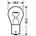 Cp. lampade P21w Ba15s Cromo-rosso (py21w)  - Foto miniatura 3