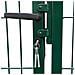 Cancello Di Recinzione Con Paletti 350x100 Cm In Acciaio Verde - Foto miniatura 5