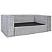 Divano a 2 Posti con Cuscini Grigio in Rattan Naturale 162 x 80 x 61 cm - Foto miniatura 2