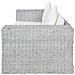 Divano a 2 Posti con Cuscini Grigio in Rattan Naturale 162 x 80 x 61 cm - Foto miniatura 5