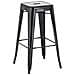 Set 2 Sgabelli Bar Joshua in Metallo I Coppia Sgabelli Industriali Scandinavian Senza Schienale Impilabili I 2 Sgabelli da Bancone H 77 cm Nero - Foto miniatura 4