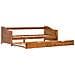 Divano Letto A Scomparsa Marrone Miele Legno Di Pino 90x200 Cm - Foto miniatura 2