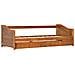 Divano Letto A Scomparsa Marrone Miele Legno Di Pino 90x200 Cm - Foto miniatura 3