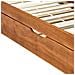 Divano Letto A Scomparsa Marrone Miele Legno Di Pino 90x200 Cm - Foto miniatura 7