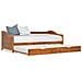 Divano Letto A Scomparsa Marrone Miele Legno Di Pino 90x200 Cm - Foto miniatura 1