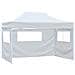 Gazebo Professionale Pieghevole 4 Pareti 3x4m Acciaio Bianco - Foto miniatura 2