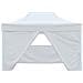 Gazebo Professionale Pieghevole 4 Pareti 3x4m Acciaio Bianco - Foto miniatura 3