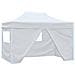 Gazebo Professionale Pieghevole 4 Pareti 3x4m Acciaio Bianco - Foto miniatura 1