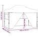 Gazebo Professionale Pieghevole 4 Pareti 3x4m Acciaio Bianco - Foto miniatura 6