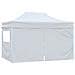 Gazebo Professionale Pieghevole 4 Pareti 3x4m Acciaio Bianco - Foto miniatura 7
