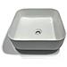 Ogomondo Lavabo Da Appoggio Quadrato In Ceramica Bianco Lucido - Foto miniatura 1