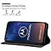 Custodia Compatibile Con Motorola One Vision In Nero Di Notte - Coperchio Protettiva Con Chiusura Magnetica, Funzione Stand E Tasca Per Le Carte - Foto miniatura 2