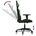 Sedia da Gaming Massaggiante Nero e Verde in Similpelle - Foto miniatura 5