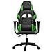Sedia da Gaming Massaggiante Nero e Verde in Similpelle - Foto miniatura 9