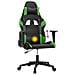 Sedia da Gaming Massaggiante Nero e Verde in Similpelle - Foto miniatura 10