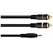 Cavo adattatore 3,5 jack / 2xrca 1m bk - Foto miniatura 1