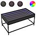 Tavolino Da Salotto Con Led Infinity Nero 90x50x41 Cm - Foto miniatura 2