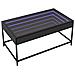 Tavolino Da Salotto Con Led Infinity Nero 90x50x41 Cm - Foto miniatura 3