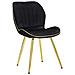 Sedia Paris Space Nera /gold Set 2 Pz Cm 46x58x77 - Foto miniatura 1