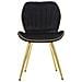 Sedia Paris Space Nera /gold Set 2 Pz Cm 46x58x77 - Foto miniatura 2