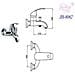 Rubinetto Miscelatore Cromato Casa Bagno Vasca Completo Di Kit Montaggio Jh-8062 - Foto miniatura 3