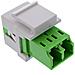 Adattatore Snap-In Keystone FO, LC /LC duplex, singlemodale, verde - Foto miniatura 2