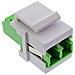 Adattatore Snap-In Keystone FO, LC /LC duplex, singlemodale, verde - Foto miniatura 1
