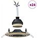 Faretti Incassati 24 pcs Rotondi GU10 Ottone Ø90 mm Acciaio - Foto miniatura 4