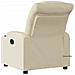 Poltrona Massaggiante Reclinabile Crema in Tessuto - Foto miniatura 4