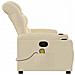 Poltrona Massaggiante Reclinabile Crema in Tessuto - Foto miniatura 8