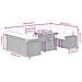 Set Divano da Giardino 10 pz con Cuscini Beige in Polyrattan - Foto miniatura 3