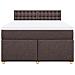 Giroletto a Molle con Materasso Marrone Scuro 140x200cm Tessuto - Foto miniatura 6