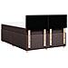 Giroletto a Molle con Materasso Marrone Scuro 140x200cm Tessuto - Foto miniatura 8