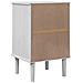Comodino SENJA Aspetto Rattan Bianco 40x35x65 cm in Legno Pino - Foto miniatura 8