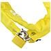 Catena Antifurto Da 90 Cm Per Bicicletta Con Fodera In Tessuto E Lucchetto, Giallo - Foto miniatura 2