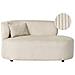 Chaise Longue Versione Sinistra Vanvey Velluto A Coste Beige Chiaro - Foto miniatura 2