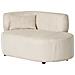 Chaise Longue Versione Sinistra Vanvey Velluto A Coste Beige Chiaro - Foto miniatura 4