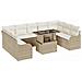Set Divano da Giardino 10 pcs Beige 100 x 55 x 73 cm - Foto miniatura 1