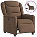 Poltrona Elettrica Reclinabile Marrone in Tessuto - Foto miniatura 1