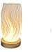 Lampada Da Tavolo Usb Dimmerabile Con Base In Legno - Lampada Da Comodino In Stile Nordico - Foto miniatura 1