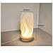 Lampada Da Tavolo Usb Dimmerabile Con Base In Legno - Lampada Da Comodino In Stile Nordico - Foto miniatura 3