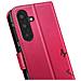 Custodia A Portafoglio Per Galaxy A56 / A36 Premium Design Fiori Farfalla, Rosso - Foto miniatura 2