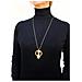 Collana Lunga, Design In Ottone Placcato Oro, 80 Cm - Foto miniatura 3