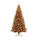 Albero di Natale con 300 LED con supporto Oro 180 cm PET - Foto miniatura 3