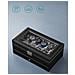 Porta Orologi e Gioielli con 12 Scomparti e Cassetto - Nero - Foto miniatura 7