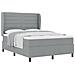Letto a molle con materasso Grigio chiaro 140 x 190 cm Tessuto - Foto miniatura 1