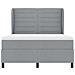 Letto a molle con materasso Grigio chiaro 140 x 190 cm Tessuto - Foto miniatura 6