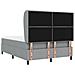 Letto a molle con materasso Grigio chiaro 140 x 190 cm Tessuto - Foto miniatura 8