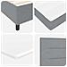 Letto a molle con materasso Grigio chiaro 140 x 190 cm Tessuto - Foto miniatura 9