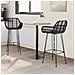 Sedia da Bar 2 pcs Nero 55 x 52 x 105 cm Rattan e Ferro - Foto miniatura 3